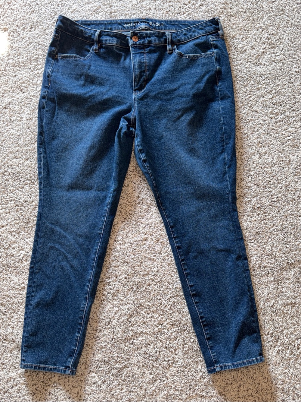 American Eagle Dream Stretch Dark Blue Jeans - Size 16 Short